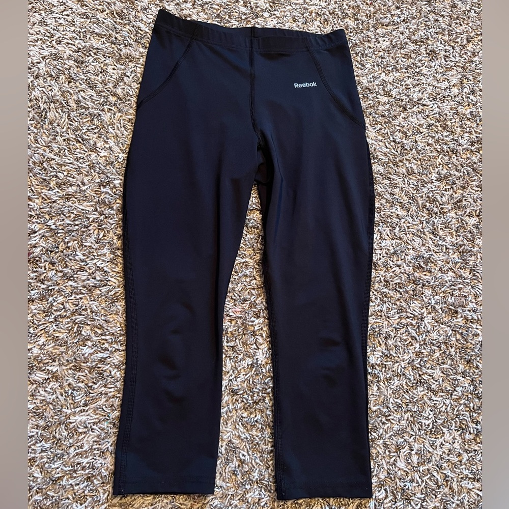 Reebok Black Capri Leggings XS